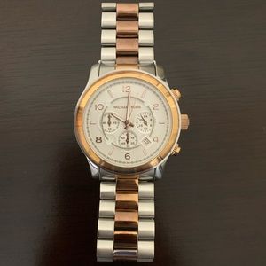 Michael Kors oversized two tone watch